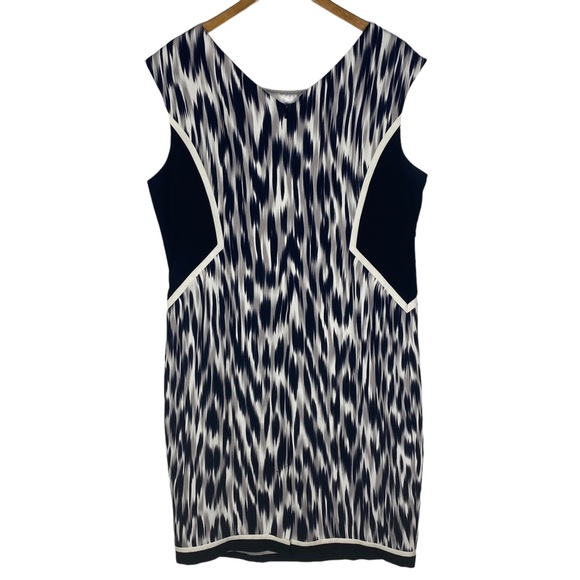 Planet Sleeveless Ikat Fully Lined Dress Zip Up Back  - Size 14 - Picture 2 of 12